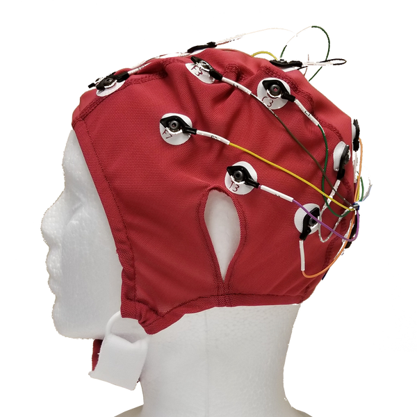 19 Channel EEG Cap with Electrodes and Leads