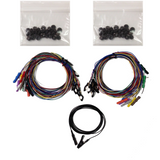 EEG sensor package: Disposable/Reusable Electrodes/Leads Package with 1.5 DIN Plug Assorted Colors Package, Choose Quantity & Length