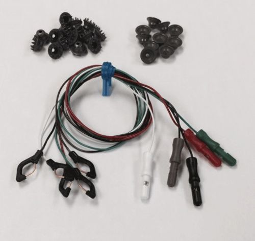 EEG sensor package: Disposable/Reusable Electrodes/Leads Package with 1.5 DIN Plug Assorted Colors Package, Choose Quantity & Length